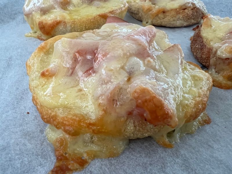 Melting Moment - ham and cheese melted on an English muffin
