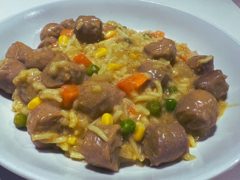 Curry Sausage Risotto