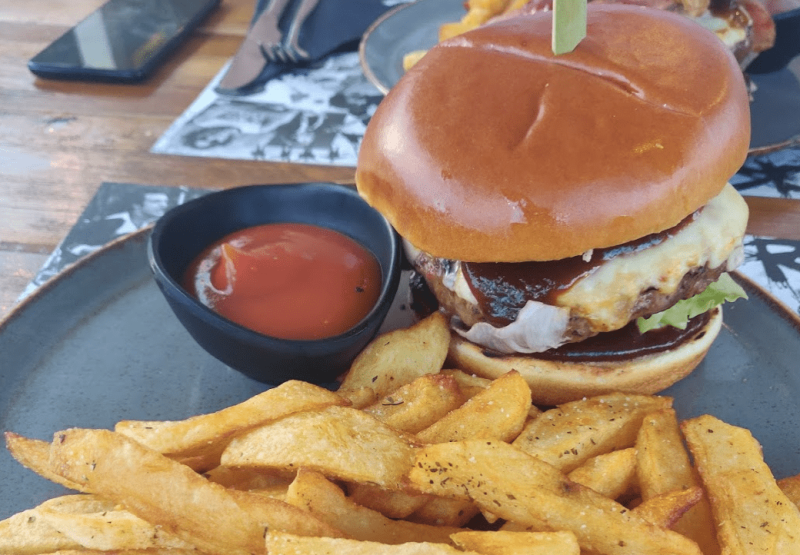 The Cow Burger is a great burger from the Cow Restaurant on the Isle of Wight.