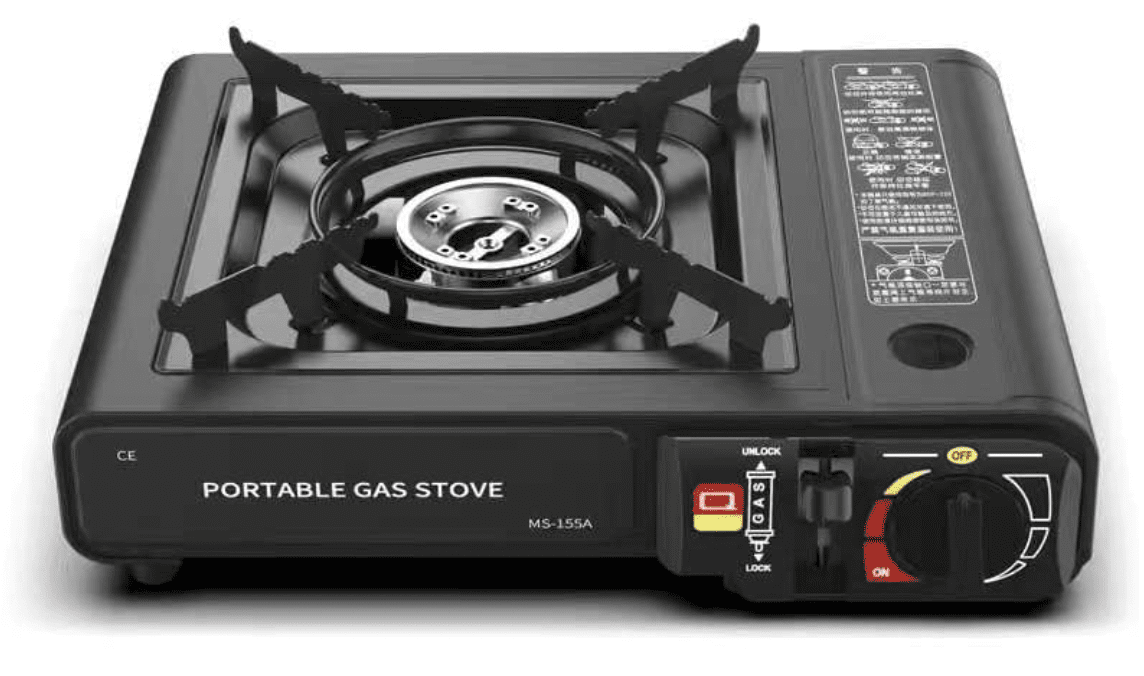 single propane gas cylindar stove for camping.