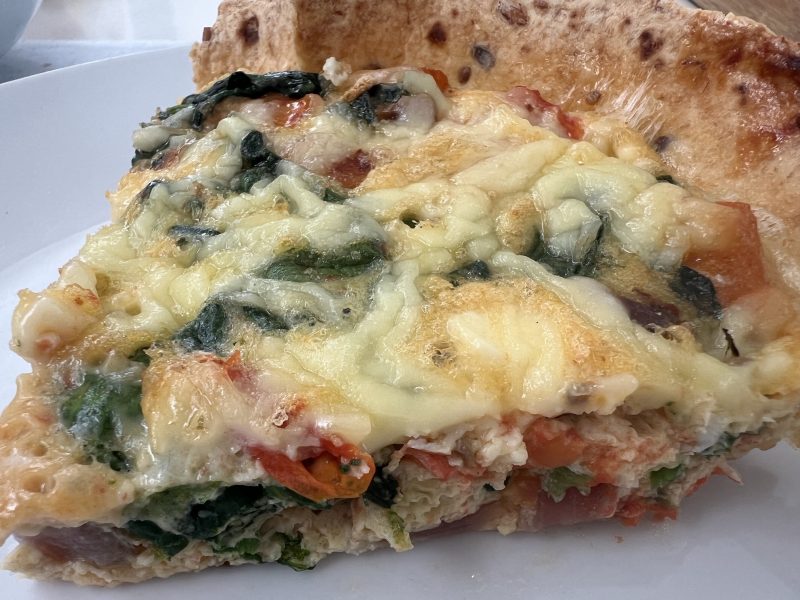 slice of breakfast vegetable flan